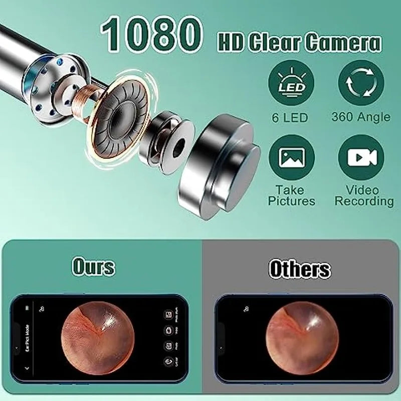 WIFI Camera Earwax Remover N30 Pro with 6 LEDs 1080P High-definition